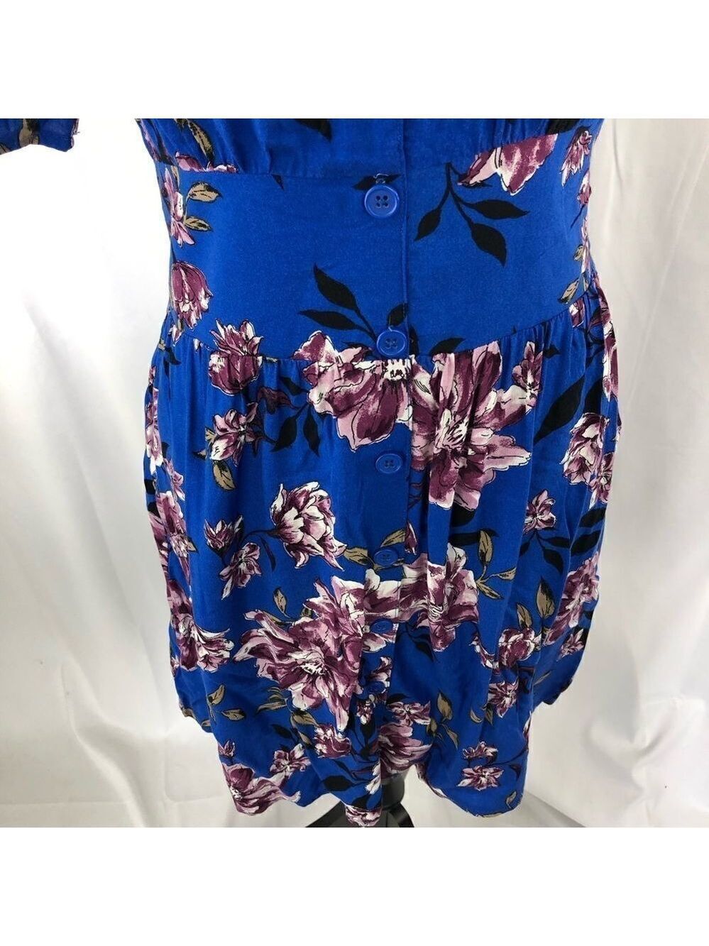 Band Of Gypsies Floral Button Fit & Flare Dress - Picture 3 of 9